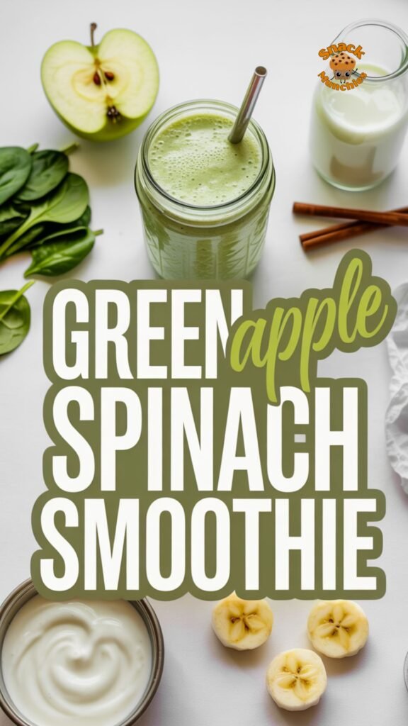 Green Apple Spinach Smoothie, Crisp Flavor in a Smooth Sip