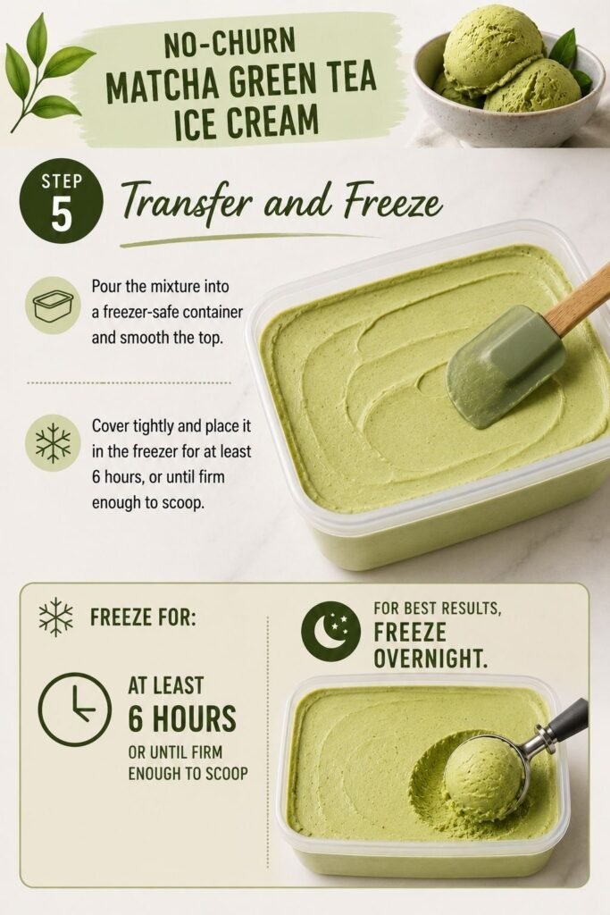 Transfer and Freeze – Matcha Green Tea Ice Cream