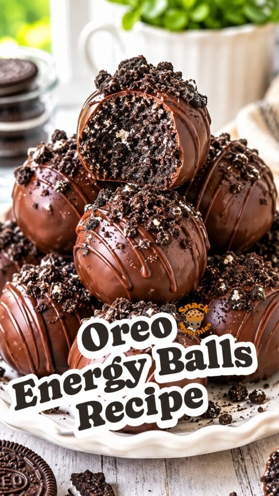 Easy Oreo Energy Balls with Cream Cheese and Chocolate Coating