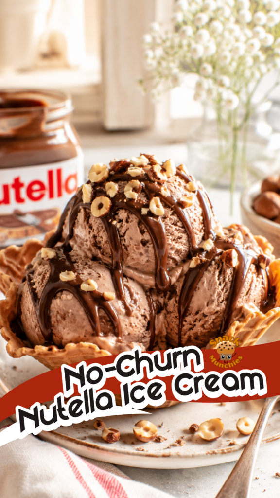 Homemade No-Churn Nutella Ice Cream with Just a Few Ingredients