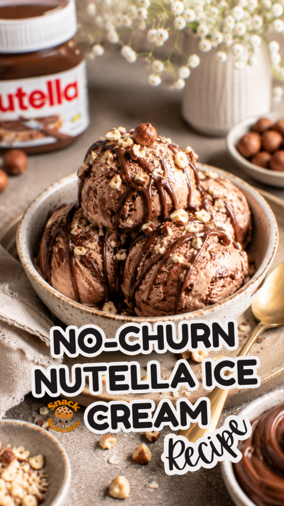 No-Churn Nutella Ice Cream, The Easiest Creamy Chocolate Hazelnut Dessert