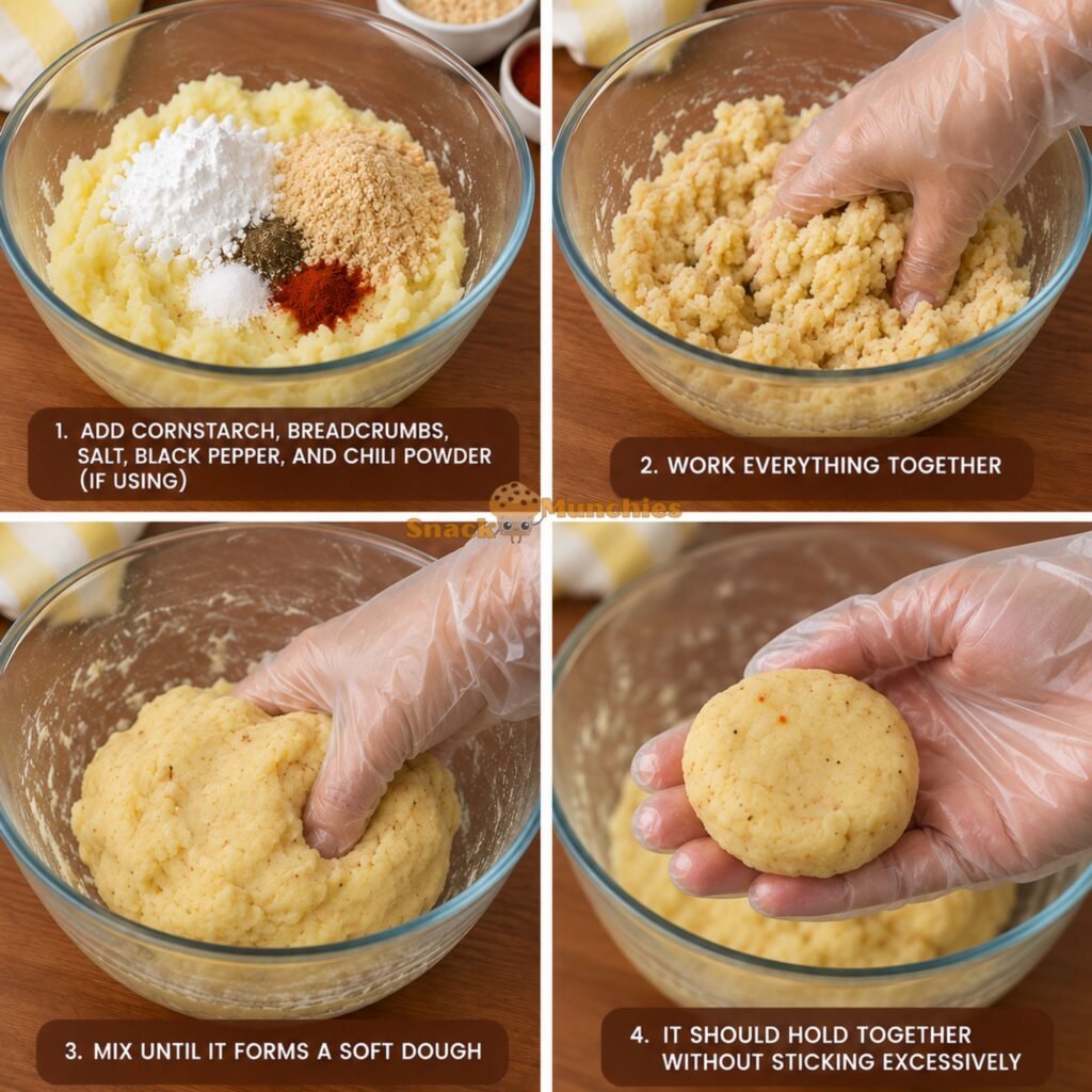 Make the Potato Dough - Potato Smileys