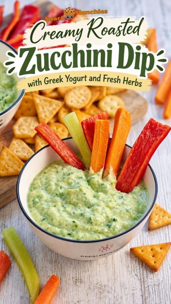 Creamy Roasted Zucchini Dip with Greek Yogurt and Fresh Herbs