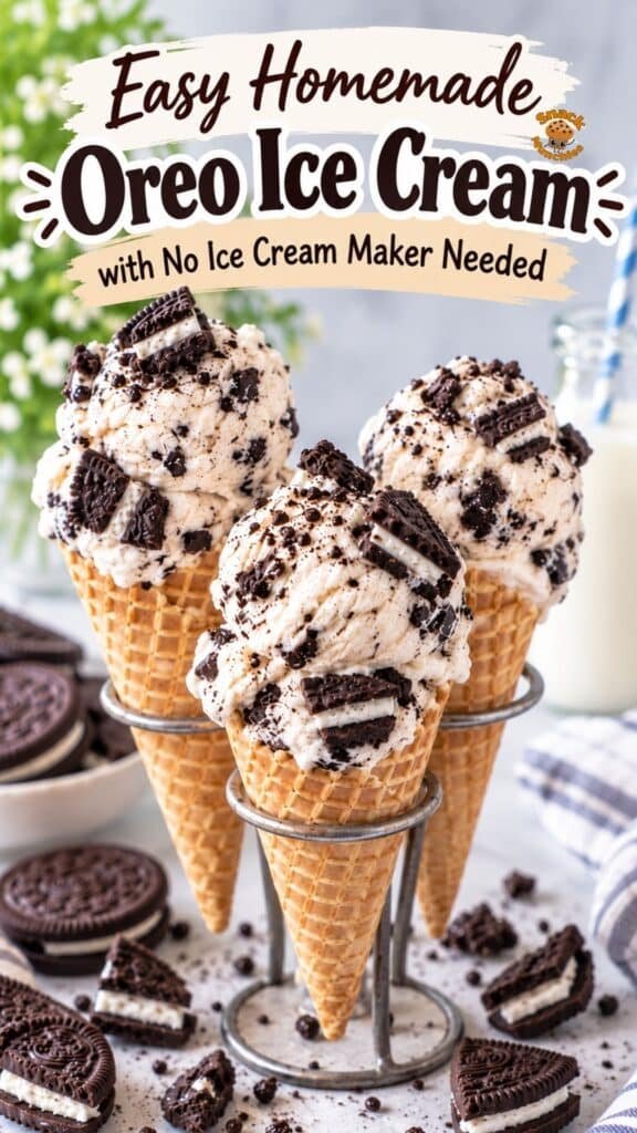 Easy Homemade Oreo Ice Cream with No Ice Cream Maker Needed