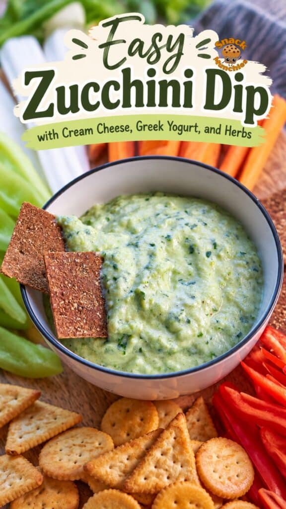 Easy Zucchini Dip with Cream Cheese, Greek Yogurt, and Herbs