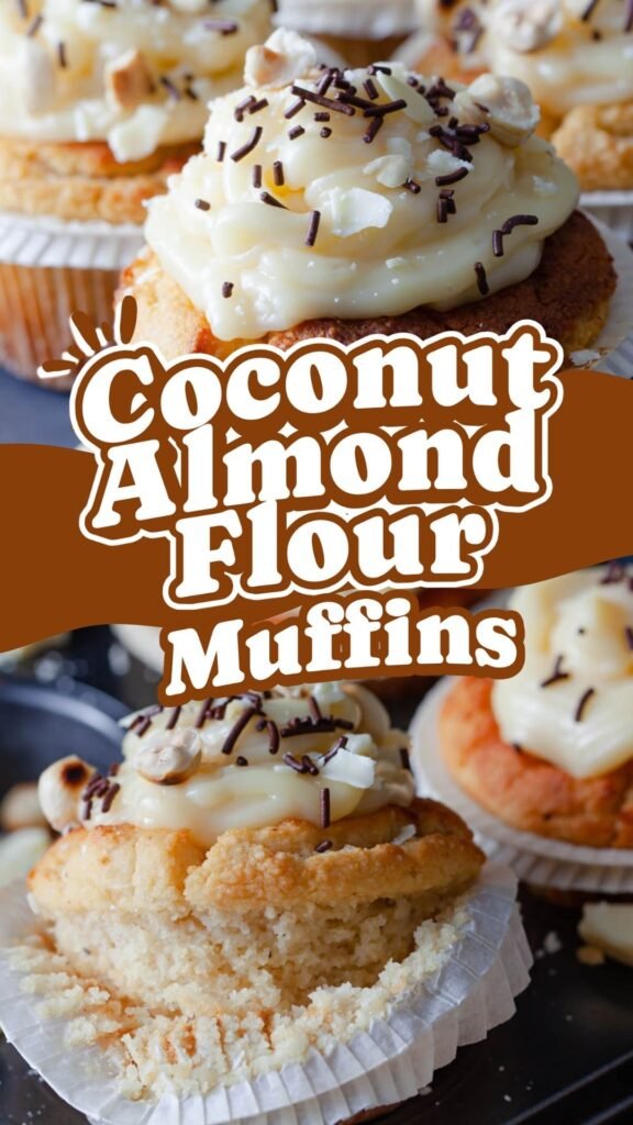 Gluten Free Coconut Almond Muffins with Coconut Pastry Cream