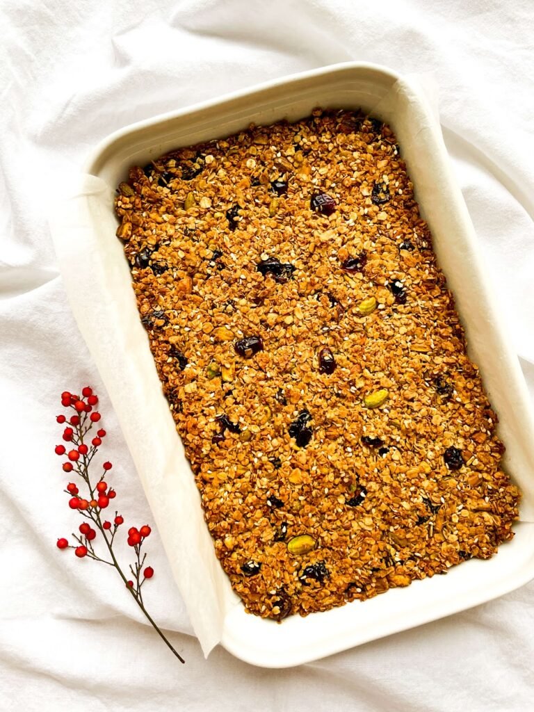 Chill and Slice-- Chewy Pistachio Granola Bars – Perfect for Snacking!