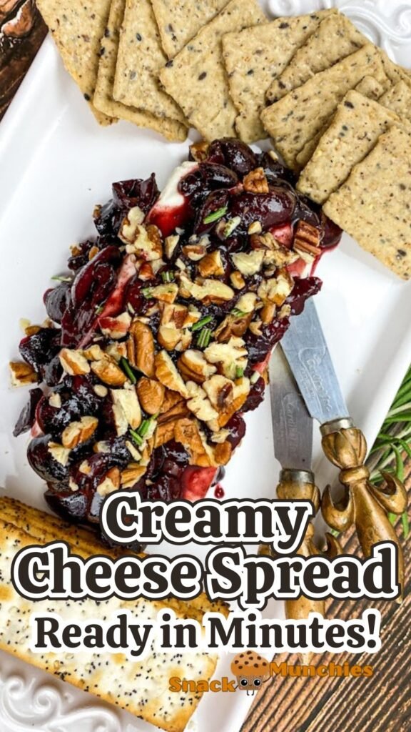 Silky Cheese Spread with Spiced Cherry Drizzle – Ready in Minutes!