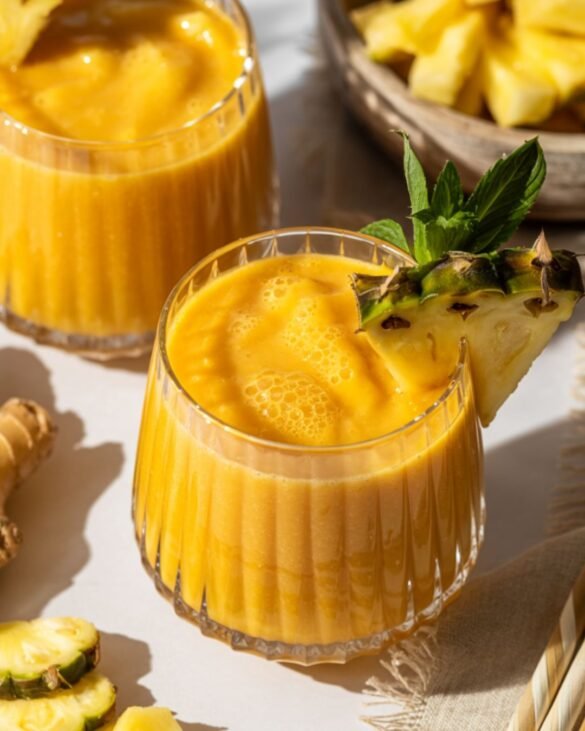 Pineapple Ginger Smoothie (Fresh, Spicy, and So Energizing)