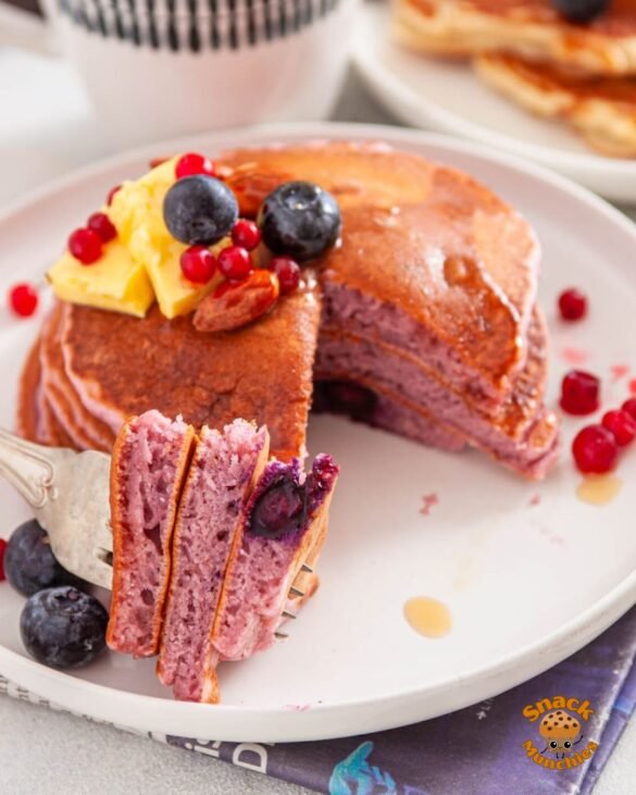 Special Spiced Purple Blueberry Pancakes