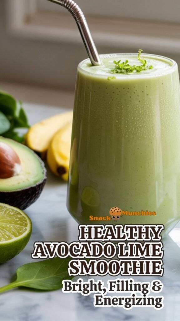Healthy Avocado Lime Smoothie – Bright, Filling & Energizing