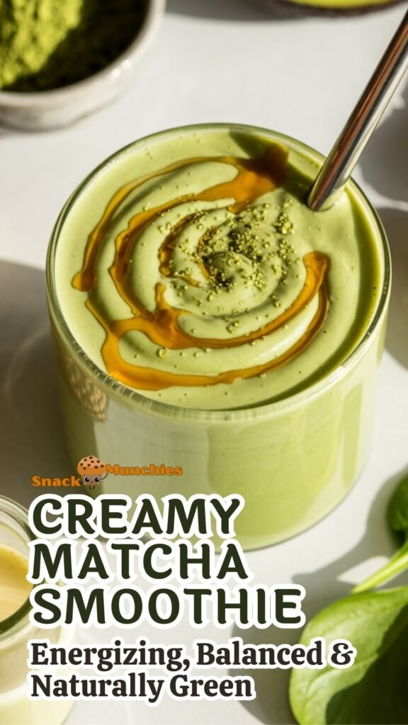 Matcha Power Smoothie – Calm Focus in a Creamy Green Glass