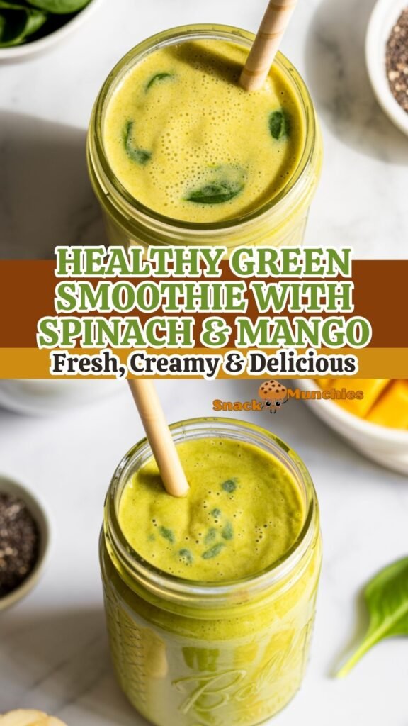 Spinach Mango Delight Smoothie – A Tropical Green Powerhouse