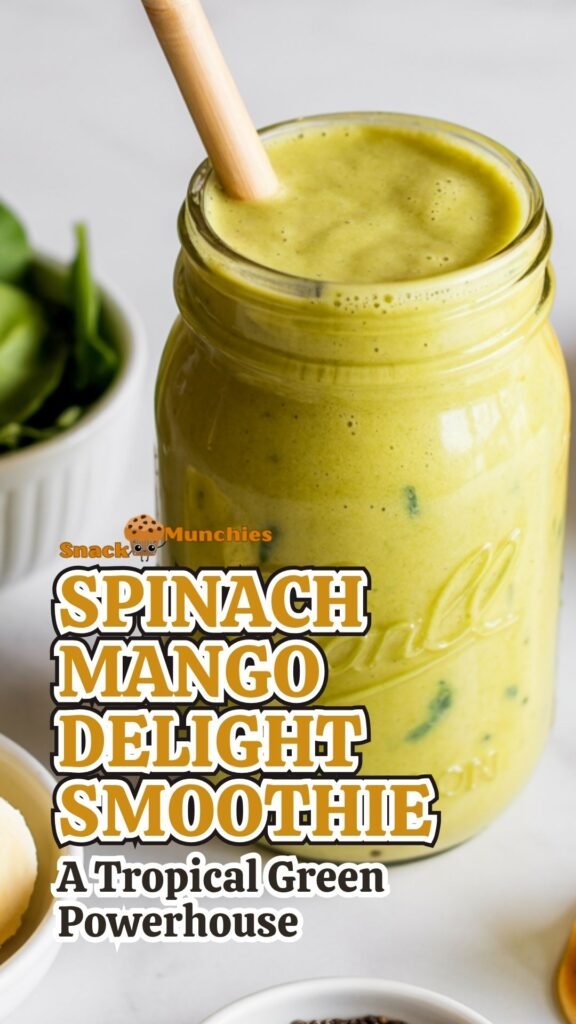 Spinach Mango Delight Smoothie  - A Tropical Green Powerhouse in a Glass