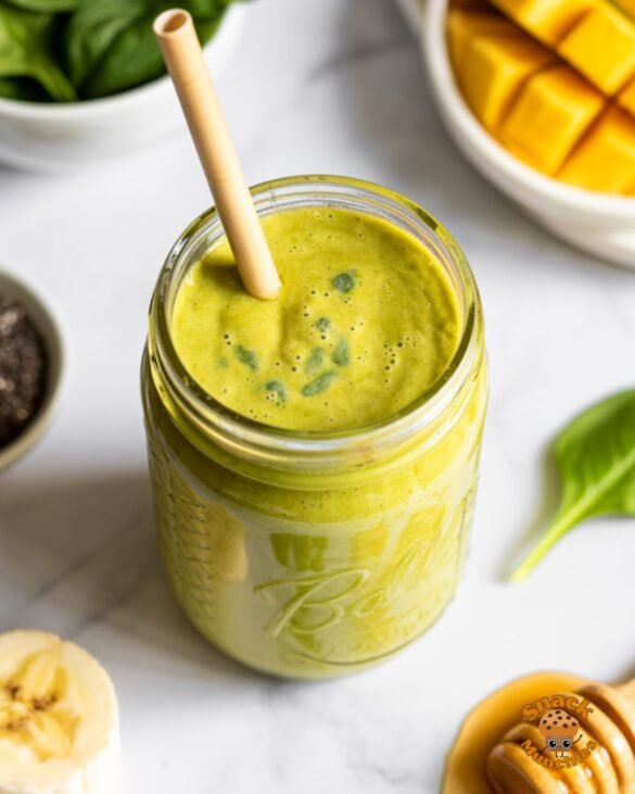 Spinach Mango Delight Smoothie A Tropical Green Powerhouse in a Glass
