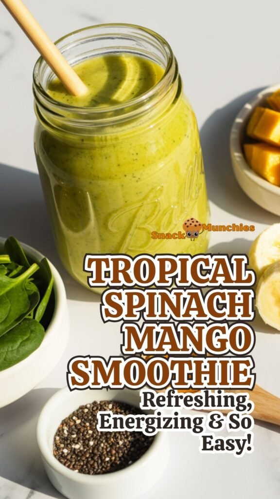 Tropical Spinach Mango Smoothie – Refreshing, Energizing & So Easy!