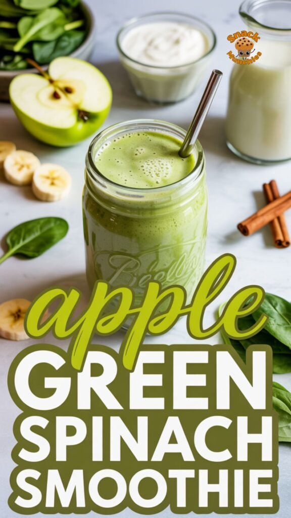 Green Apple Spinach Smoothie, Refreshing Greens with a Creamy Twist