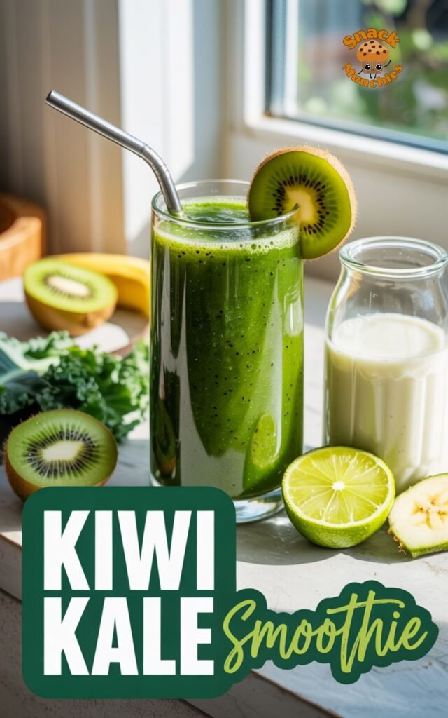 Zesty Kiwi Kale Smoothie, Bright, Fresh and Energizing