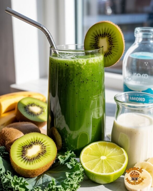 Zesty Kiwi Kale Smoothie, Bright, Fresh and Energizing