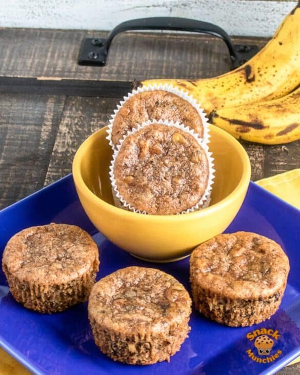 Banana Chocolate Chunk Muffins, Soft, Sweet and Bakery Style