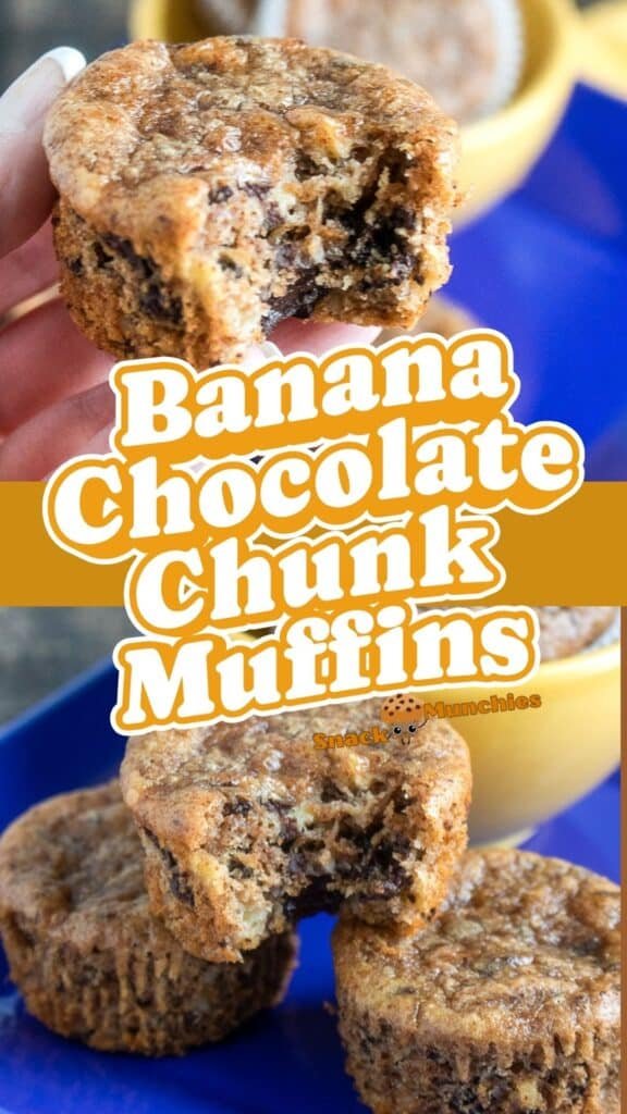 Banana Chocolate Chunk Muffins, Moist, Cozy and Crave Worthy