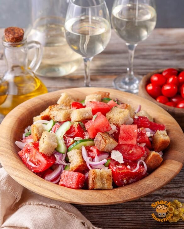 Watermelon Panzanella Salad, Juicy, Toasty and Summer Fresh