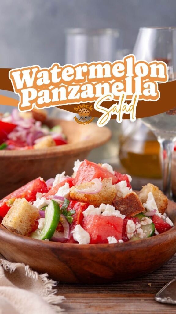 Watermelon Panzanella Salad, Bright, Juicy and Crowd Pleasing