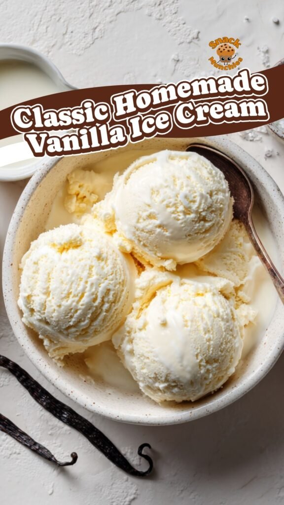 Classic Homemade Vanilla Ice Cream – No Machine Needed!