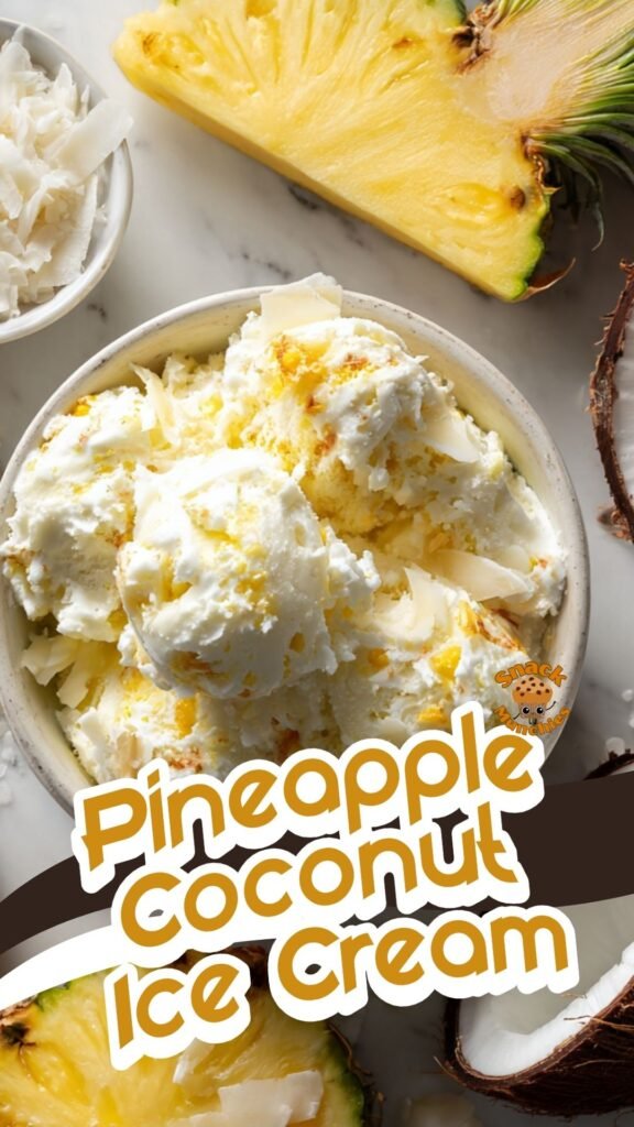 Creamy Pineapple Coconut Ice Cream – No Machine Needed!