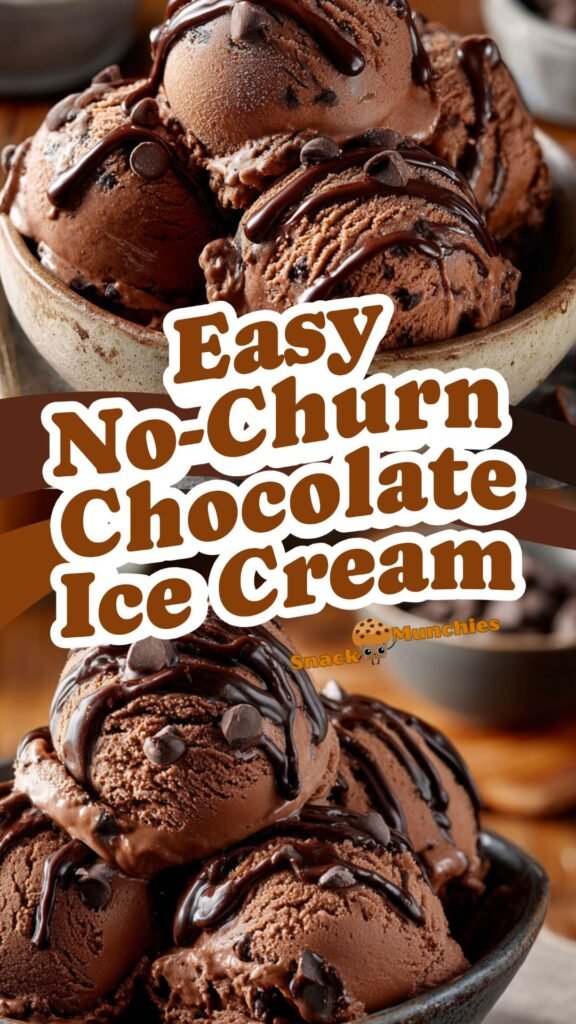 Easy No-Churn Chocolate Ice Cream – Fudgy, Smooth & Irresistible
