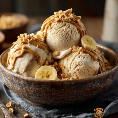 No-Churn Banana Peanut Butter Ice Cream – Creamy & Naturally Sweet