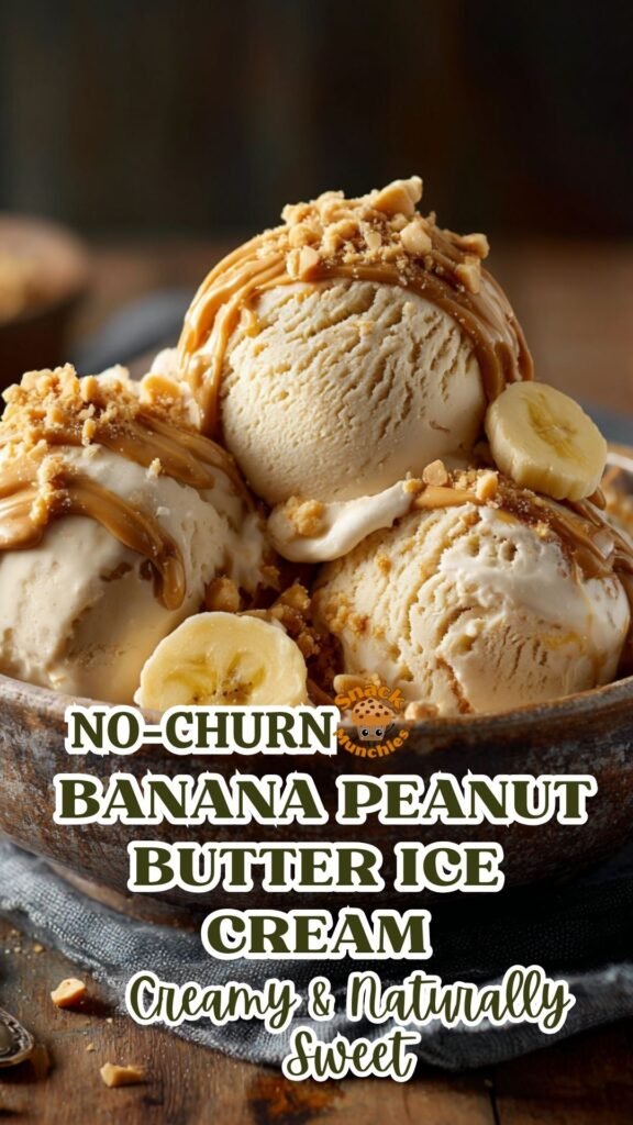 No-Churn Banana Peanut Butter Ice Cream – Creamy & Naturally Sweet