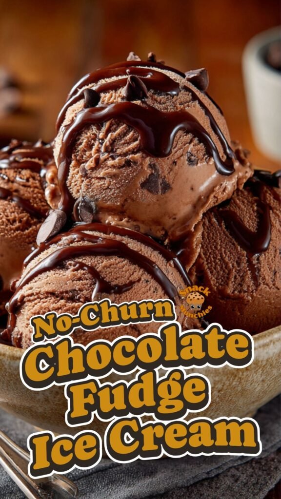 No-Churn Chocolate Fudge Ice Cream – Rich, Creamy & Easy