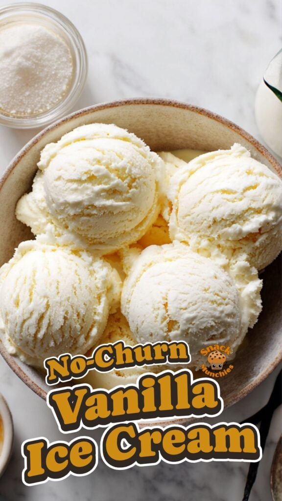 No-Churn Vanilla Ice Cream – Creamy, Dreamy & So Easy