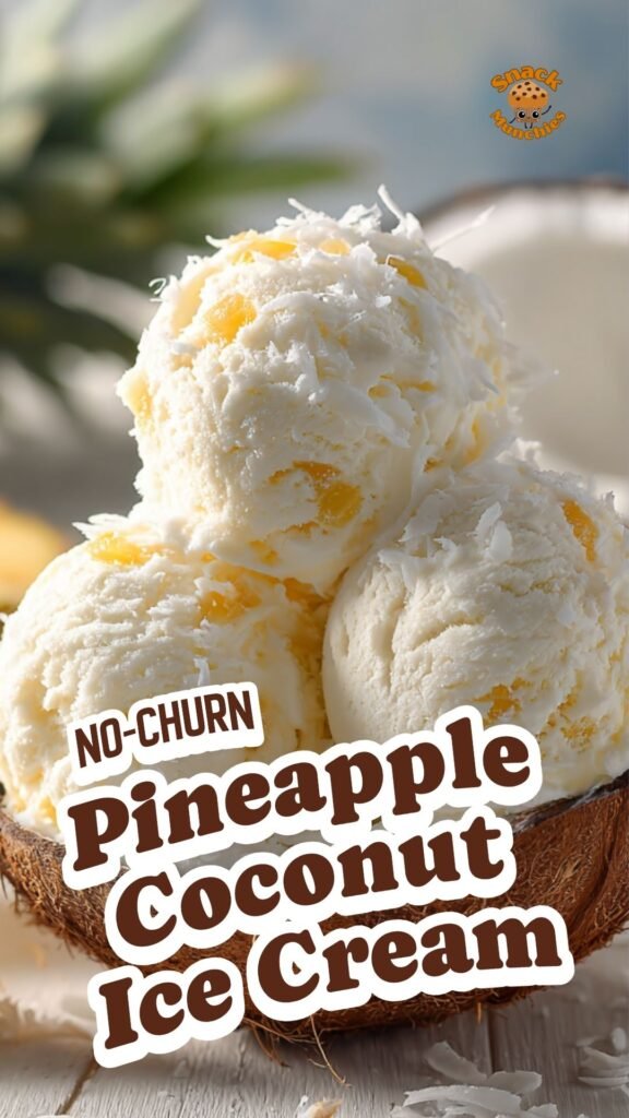Pineapple Coconut Ice Cream – Easy No-Churn Summer Treat