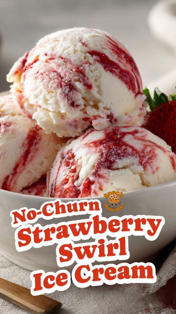 Strawberry Swirl Ice Cream – No Machine Needed!