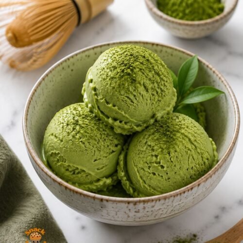 No-Churn Matcha Green Tea Ice Cream, Creamy Homemade Japanese-Inspired Dessert