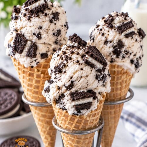 No-Churn Oreo Ice Cream Loaded with Cookies and Chocolate Chips
